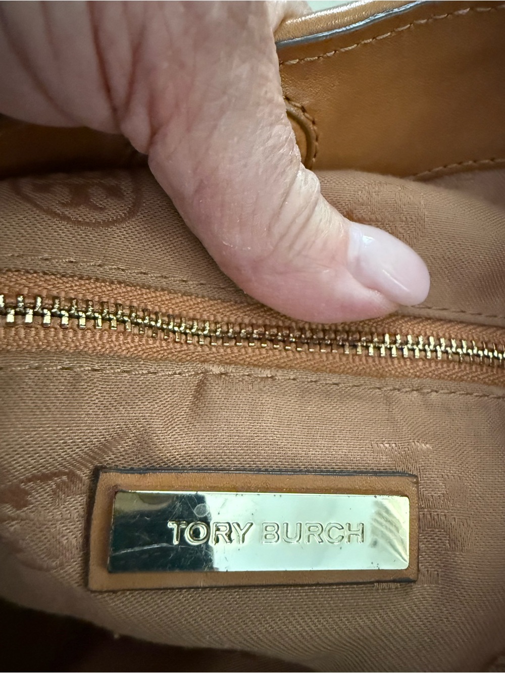 Tory Burch Tan Woven Leather Satchel with Pink & Cream Tassels - Picture 6 of 8